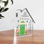 Personalised First Christmas In Your New Home Plaque Gift 