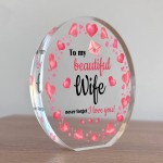 Wife Gifts Best Wife Birthday Gift for Wife Christmas Plaque