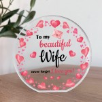 Wife Gifts Best Wife Birthday Gift for Wife Christmas Plaque