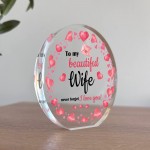 Wife Gifts Best Wife Birthday Gift for Wife Christmas Plaque