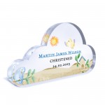 Personalised Christening Gift Cloud Baby Plaque Christening