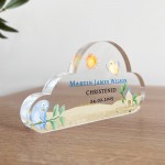 Personalised Christening Gift Cloud Baby Plaque Christening