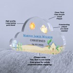 Personalised Christening Gift Cloud Baby Plaque Christening