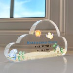 Personalised Christening Gift Cloud Baby Plaque Christening