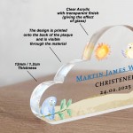 Personalised Christening Gift Cloud Baby Plaque Christening