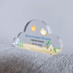 Personalised Christening Gift Cloud Baby Plaque Christening