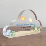 Personalised Christening Gift Cloud Baby Plaque Christening