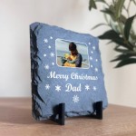 Personalised Dad Christmas Slate Photo Plaque Gifts For Dad