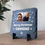 Personalised Grandad Christmas Slate Photo Plaque Gift