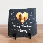 Personalised Mummy Christmas Slate Photo Plaque Gifts For Mummy