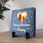 Personalised Mummy Christmas Slate Photo Plaque Gifts For Mummy