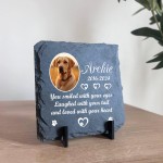 Personalised Pet Memorial Plaque with Photo and Text Slate