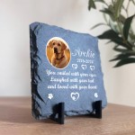 Personalised Pet Memorial Plaque with Photo and Text Slate