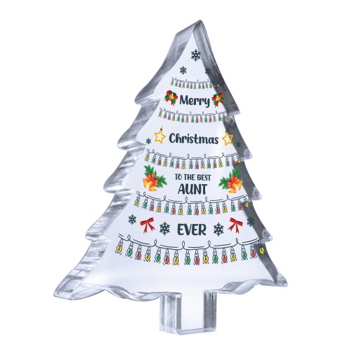 AUNT Gift Christmas Acrylic Christmas Tree Gift For Her