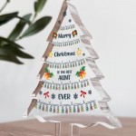 AUNT Gift Christmas Acrylic Christmas Tree Gift For Her