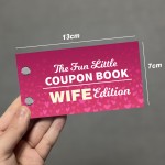 Wife Coupon Book Gift For Christmas Birthday Anniversary