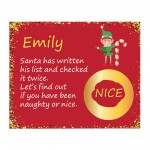 Personalised Christmas Scratch Card Naughty Nice Scratch Reveal