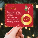 Personalised Christmas Scratch Card Naughty Nice Scratch Reveal