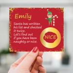 Personalised Christmas Scratch Card Naughty Nice Scratch Reveal