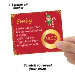 Personalised Christmas Scratch Card Naughty Nice Scratch Reveal