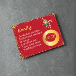 Personalised Christmas Scratch Card Naughty Nice Scratch Reveal