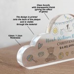 Personalised Christening Gift For Baby Boy, Cloud Baby Plaque