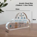 Personalised Baby Boy Christening Gift, Cloud Baby Plaque