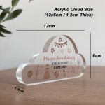 Personalised Baby Girl Christening Gift, Cloud Baby Plaque