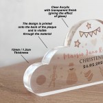 Personalised Baby Girl Christening Gift, Cloud Baby Plaque