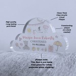 Personalised Christening Gift, Cloud Baby Plaque, Christening Ke