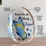 Inspirational Sign Best Friend Gift Acrylic Plaque Lucky To Have