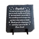 Step Dad Gift from Stepchildren Slate Plaque Stepdad Birthday