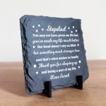 Step Dad Gift from Stepchildren Slate Plaque Stepdad Birthday