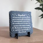 Step Dad Gift from Stepchildren Slate Plaque Stepdad Birthday