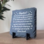 Step Dad Gift from Stepchildren Slate Plaque Stepdad Birthday