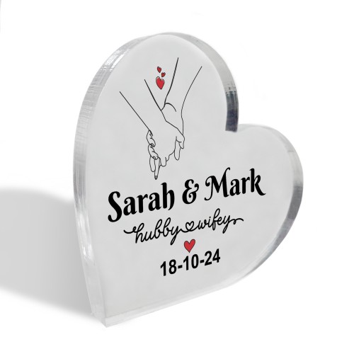 Personalised Wedding Anniversary Plaque Presents Husband Wife