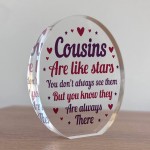 Cousin Gifts For Christmas Birthday, Cousin Acrylic Plaque Keeps