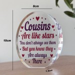 Cousin Gifts For Christmas Birthday, Cousin Acrylic Plaque Keeps