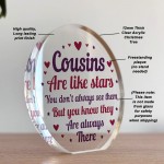 Cousin Gifts For Christmas Birthday, Cousin Acrylic Plaque Keeps