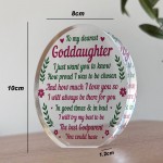 Goddaughter Gifts From Godparents Goddaughter Acrylic Plaque