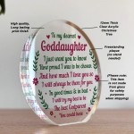 Goddaughter Gifts From Godparents Goddaughter Acrylic Plaque