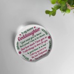 Goddaughter Gifts From Godparents Goddaughter Acrylic Plaque