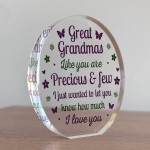 Great Grandma Acrylic Plaque Gifts For Christmas Birthday