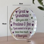 Great Grandma Acrylic Plaque Gifts For Christmas Birthday