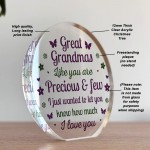 Great Grandma Acrylic Plaque Gifts For Christmas Birthday