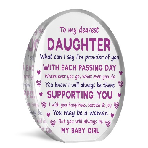 Daughter Gift From Mum and Dad Daughter Plaque Christmas Gift