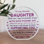 Daughter Gift From Mum and Dad Daughter Plaque Christmas Gift