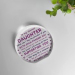 Daughter Gift From Mum and Dad Daughter Plaque Christmas Gift