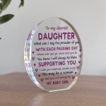 Daughter Gift From Mum and Dad Daughter Plaque Christmas Gift