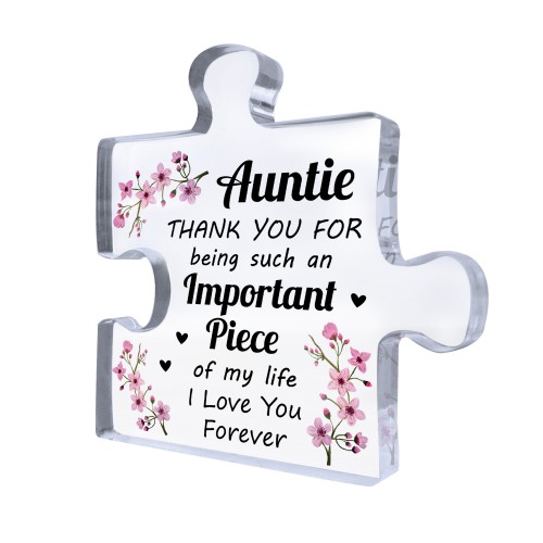 Auntie Gifts Acrylic Puzzle Piece Best Auntie Gifts from Nephew